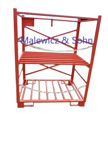 Gasflaschengestell mit 2 Ebenen